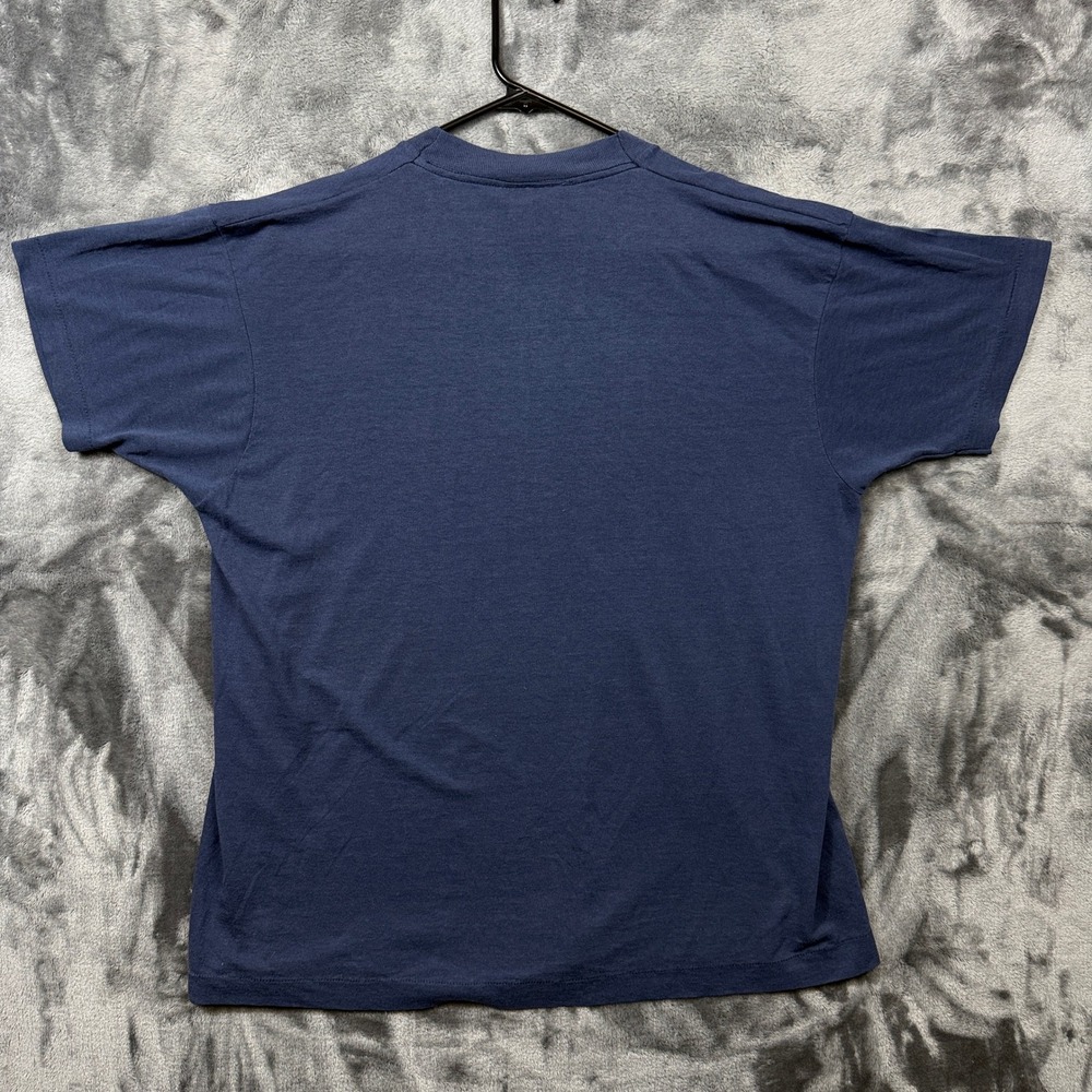 College Lane T-Shirt Mens XL Navy Camp Veritans Staff Vintage USA Made 50/50 - Picture 7 of 7